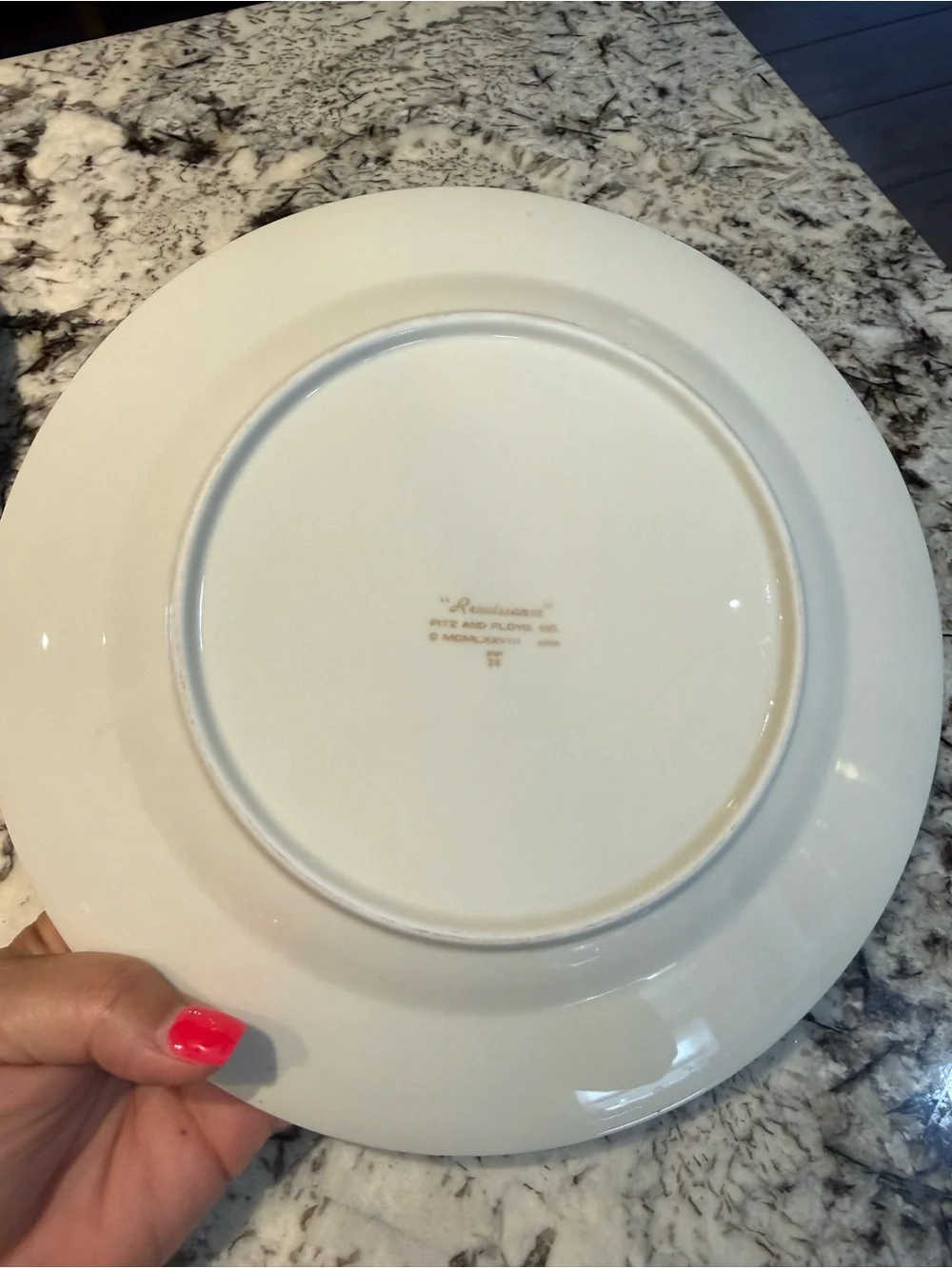 Fitz and Floyd Brown Plate with Gold Trim